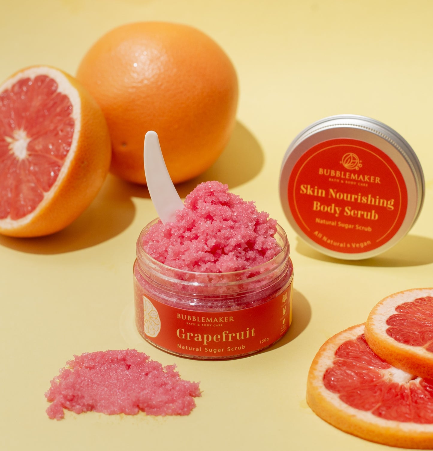 Natural Skin Nourishing Body Sugar Scrub - Grapefruit
